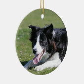 Border Collie schlüpfen Keramik Ornament (Rechts)