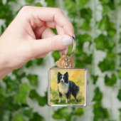Border Collie Schlüsselanhänger (Hand)