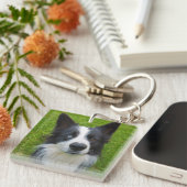 Border Collie Schlüsselanhänger (Vorderseite rechts)