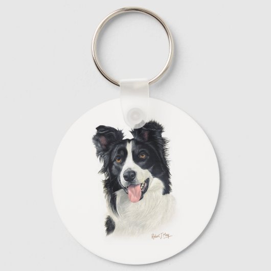 Border Collie Schlüsselanhänger (Vorderseite)