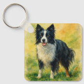 Border Collie Schlüsselanhänger (Vorderseite)