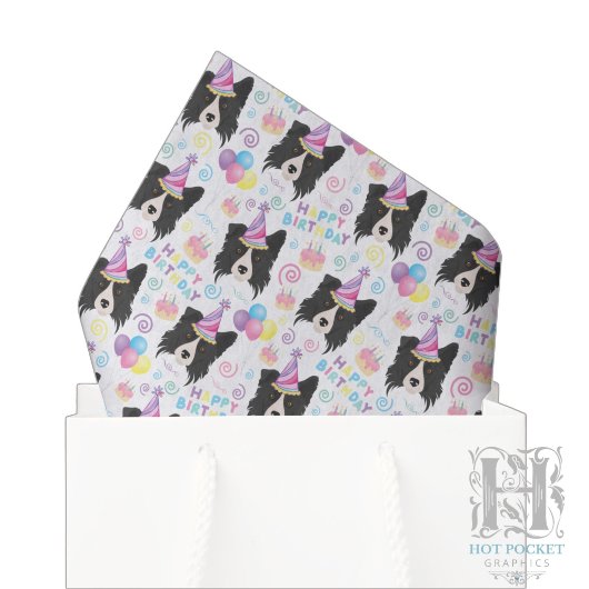 Border Collie Seidenpapier