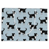Border Collie Sheep Dog Große Geschenktüte (Rückseite)