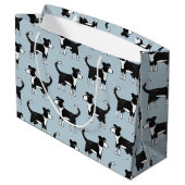Border Collie Sheep Dog Große Geschenktüte (Rückseite Schrägansicht)