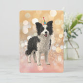 Border Collie Sheepdog Einladung (Stehend Vorderseite)
