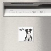 Border Collie Sheepdog Puppy Custom Name Cute Magnet (In Situ (Geschirrspüler))