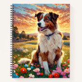 Border Collie Shepherd Dog Notizblock (Vorderseite)