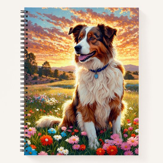 Border Collie Shepherd Dog Notizblock (Vorderseite)