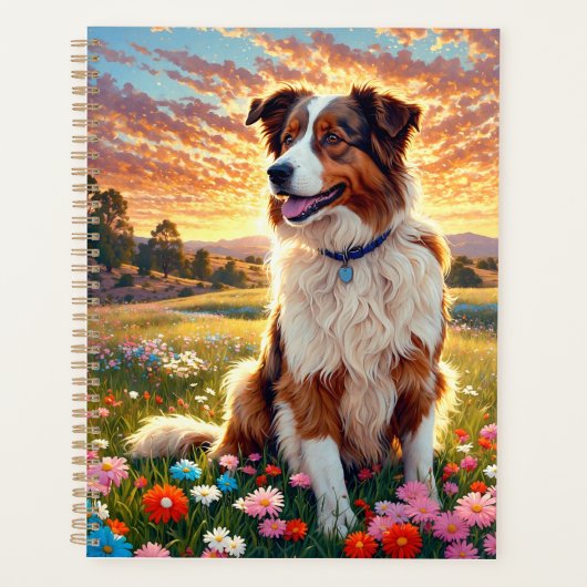 Border Collie Shepherd Dog Planer (Vorderseite)