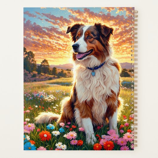 Border Collie Shepherd Dog Planer (Rückseite)