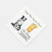 Border Collie Signature Drink Wedding Pet Serviette (Ecke)