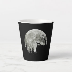Border Collie-Silhouette auf dem Berg Halloween-Hu Milchtasse