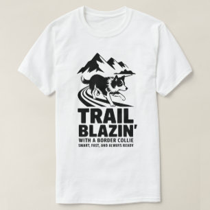 Border Collie Silhouette mit dem Pfad T-Shirt