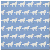 Border Collie Silhouette Pet Light Blue Stoff (Muster)