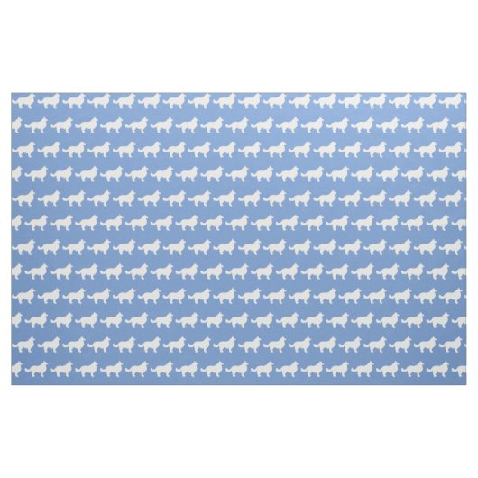 Border Collie Silhouette Pet Light Blue Stoff (Fat Quarter (45,7 x 55,9 cm))