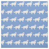 Border Collie Silhouette Pet Light Blue Stoff (Muster)