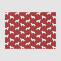 Border Collie Silhouetten Muster Red