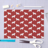 Border Collie Silhouetten Muster Red Seidenpapier (Handwerk)