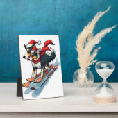 Border Collie-Snowboarder Fotoplatte (Seite)