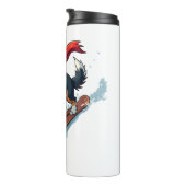 Border Collie-Snowboarder Thermosbecher (Nach rechts gedreht)