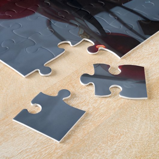 Border Collie Snowy Sleigh Weihnachtsdekor Puzzle (Seite)