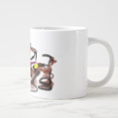 Border Collie Sonnenblumen  Jumbo-Tasse (Rechts)