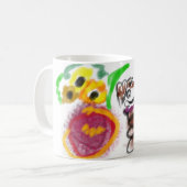 Border Collie Sonnenblumen  Kaffeetasse (Vorderseite Links)