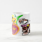 Border Collie Sonnenblumen  Kaffeetasse (Mittel)