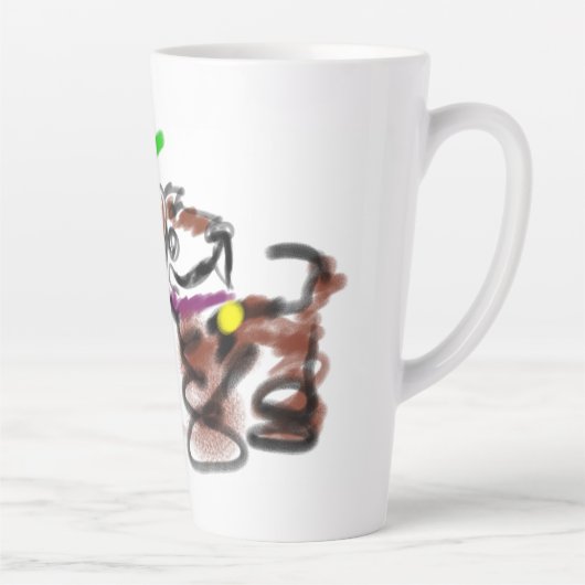Border Collie Sonnenblumen  Milchtasse (Rechts)