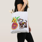 Border Collie Sonnenblumen  Tasche (Von Nahem)