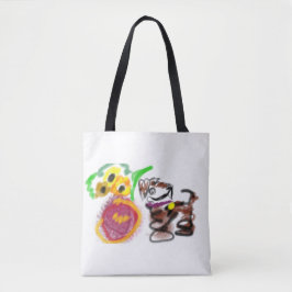 Border Collie Sonnenblumen Tasche