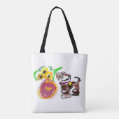Border Collie Sonnenblumen Tasche (Rückseite)