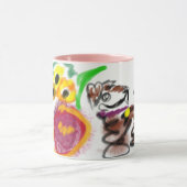 Border Collie Sonnenblumen  Tasse (Zentrum)