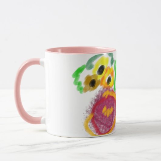 Border Collie Sonnenblumen  Tasse (Links)