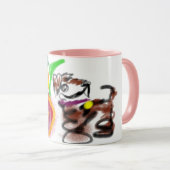 Border Collie Sonnenblumen  Tasse (VorderseiteRechts)