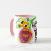 Border Collie Sonnenblumen  Tasse (Vorderseite Links)
