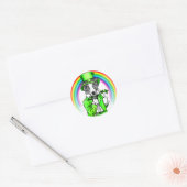 Border Collie St Patrick's Day Runder Aufkleber (Umschlag)