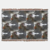 Border Collie Stare Dog Pattern Decke (Vorderseite)