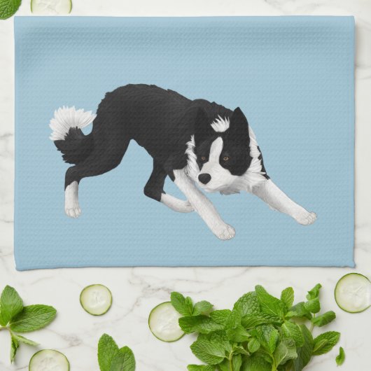 Border-Collie-Starren Handtuch (Gefaltet)
