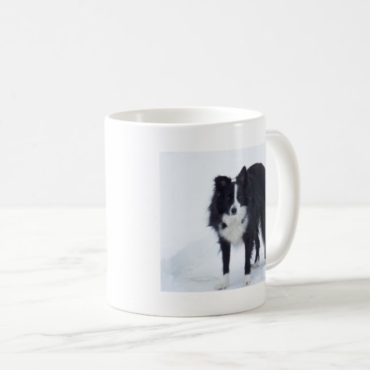Border Collie Stehend Kaffeetasse (VorderseiteRechts)