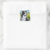 Border Collie Sticker (Tasche)