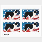 Border Collie Sticker~Gedenktag Rechteckiger Aufkleber (Blatt)