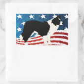 Border Collie Sticker~Gedenktag Rechteckiger Aufkleber (Tasche)