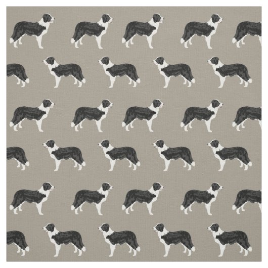 Border Collie Stoff (Muster)