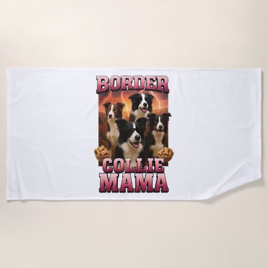 Border Collie Strandtuch (Vorderseite)