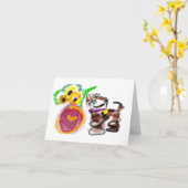 Border Collie sunflowers  Karte (Gelbe Blume)