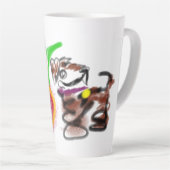 Border Collie sunflowers  Milchtasse (Rechte Ecke)