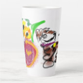 Border Collie sunflowers  Milchtasse (Vorderseite)