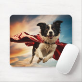 Border Collie Superhero Mousepad (Mit Mouse)