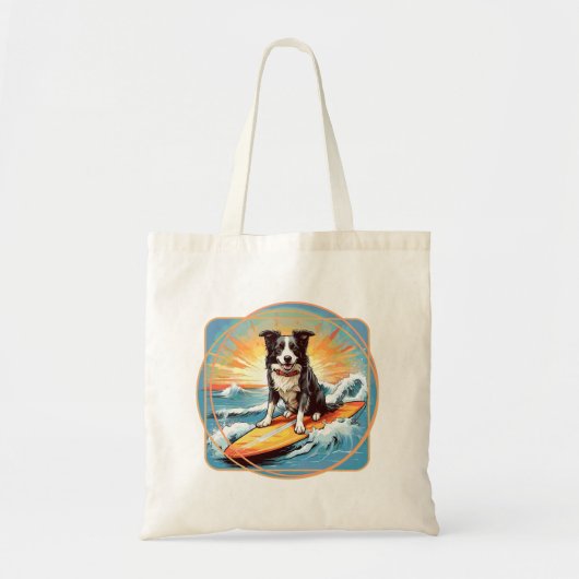 Border Collie Surferhund Tragetasche (Vorne)